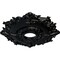 Ekena Millwork Riley Ceiling Medallion (Fits Canopies up to 4 5/8"), 18"OD x 3 1/2"ID x 1 1/2"P, Jet Black CM18RLBLF - alternate 3